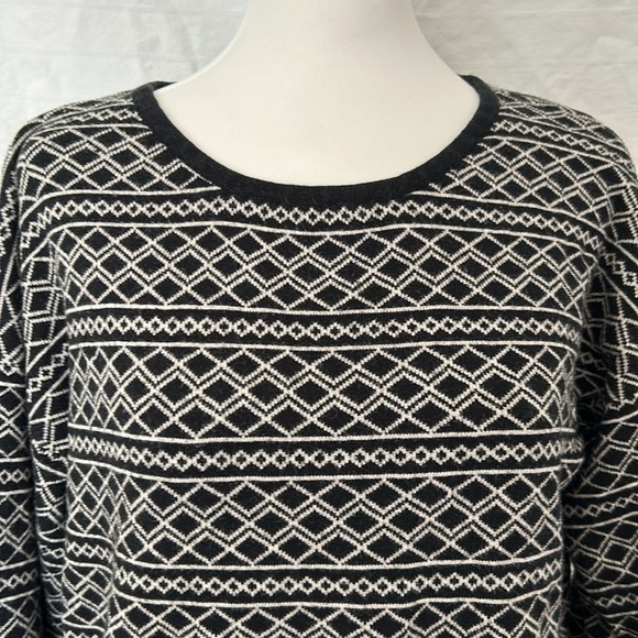 Octavia Black & White Geometric Design Sweater Sz S - Picture 2 of 12